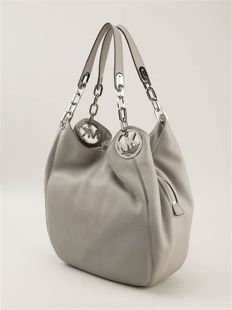 grey michael kors bag|grey michael kors shoulder bag.